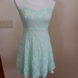 Xhilaration Mint Green Lace Dress, Size S/P